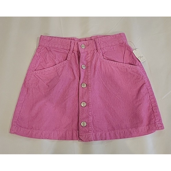 Free People Dresses & Skirts - Free People Mini Skirt Womens Size 4 Corduroy Bubblegum Pink